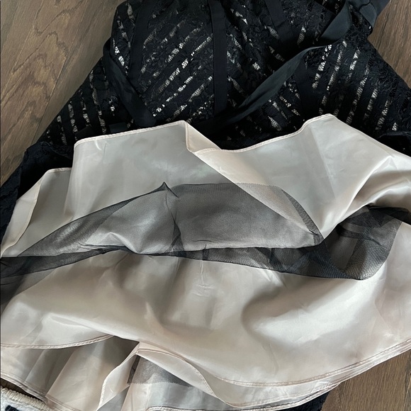 SL Fashions Black Lace Midi Dress - Picture 9 of 11